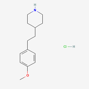 molecular formula C14H22ClNO B2648091 4-[2-(4-Methoxyphenyl)ethyl]piperidine hydrochloride CAS No. 148135-92-6