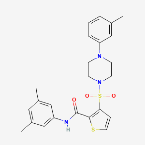 molecular formula C24H27N3O3S2 B2648100 N-(3,5-dimethylphenyl)-3-{[4-(3-methylphenyl)piperazin-1-yl]sulfonyl}thiophene-2-carboxamide CAS No. 1207051-90-8