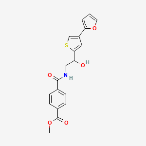 molecular formula C19H17NO5S B2648102 Methyl 4-({2-[4-(furan-2-yl)thiophen-2-yl]-2-hydroxyethyl}carbamoyl)benzoate CAS No. 2380061-67-4