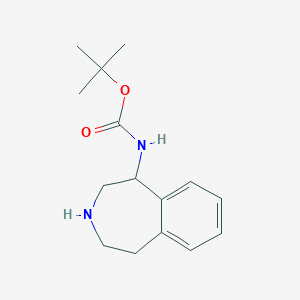 molecular formula C15H22N2O2 B2648153 Tert-butyl N-(2,3,4,5-tetrahydro-1H-3-benzazepin-5-yl)carbamate CAS No. 1824349-04-3