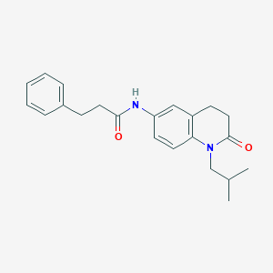 molecular formula C22H26N2O2 B2648158 N-[1-(2-methylpropyl)-2-oxo-1,2,3,4-tetrahydroquinolin-6-yl]-3-phenylpropanamide CAS No. 941905-79-9