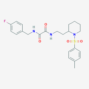 molecular formula C23H28FN3O4S B2648168 N1-(4-fluorobenzyl)-N2-(2-(1-tosylpiperidin-2-yl)ethyl)oxalamide CAS No. 898445-50-6