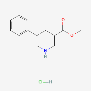 molecular formula C13H18ClNO2 B2648171 Methyl 5-phenylpiperidine-3-carboxylate hydrochloride CAS No. 1203685-55-5