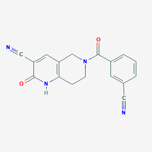 6-(3-Cyanobenzoyl)-2-oxo-1,2,5,6,7,8-hexahydro-1,6-naphthyridine-3-carbonitrile