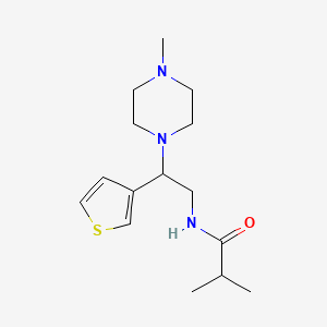 molecular formula C15H25N3OS B2648179 N-(2-(4-methylpiperazin-1-yl)-2-(thiophen-3-yl)ethyl)isobutyramide CAS No. 955258-09-0