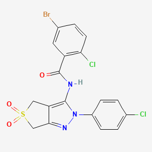 5-bromo-2-chloro-N-[2-(4-chlorophenyl)-5,5-dioxo-4,6-dihydrothieno[3,4-c]pyrazol-3-yl]benzamide