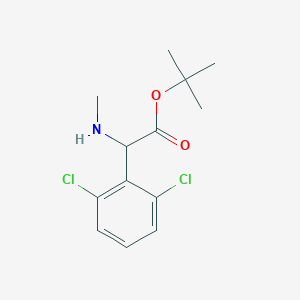 molecular formula C13H17Cl2NO2 B2648194 Tert-butyl 2-(2,6-dichlorophenyl)-2-(methylamino)acetate CAS No. 2248267-54-9