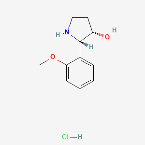 molecular formula C11H16ClNO2 B2648199 (2S,3S)-2-(2-Methoxyphenyl)pyrrolidin-3-ol;hydrochloride CAS No. 2174002-32-3