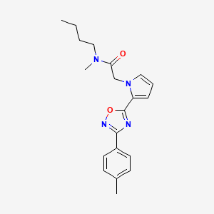 molecular formula C20H24N4O2 B2648208 N-butyl-N-methyl-2-{2-[3-(4-methylphenyl)-1,2,4-oxadiazol-5-yl]-1H-pyrrol-1-yl}acetamide CAS No. 1260914-49-5
