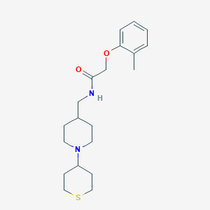molecular formula C20H30N2O2S B2648225 N-((1-(tetrahydro-2H-thiopyran-4-yl)piperidin-4-yl)methyl)-2-(o-tolyloxy)acetamide CAS No. 2034616-33-4