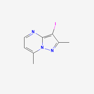 B2648266 3-Iodo-2,7-dimethylpyrazolo[1,5-a]pyrimidine CAS No. 1975117-88-4