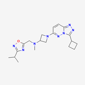 1-{3-cyclobutyl-[1,2,4]triazolo[4,3-b]pyridazin-6-yl}-N-methyl-N-{[3-(propan-2-yl)-1,2,4-oxadiazol-5-yl]methyl}azetidin-3-amine
