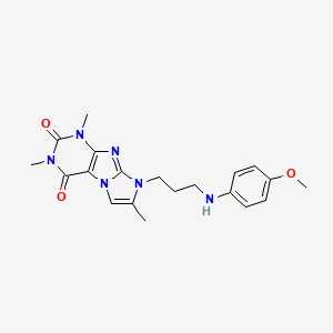 8-(3-((4-methoxyphenyl)amino)propyl)-1,3,7-trimethyl-1H-imidazo[2,1-f]purine-2,4(3H,8H)-dione