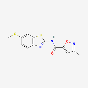 3-methyl-N-(6-(methylthio)benzo[d]thiazol-2-yl)isoxazole-5-carboxamide