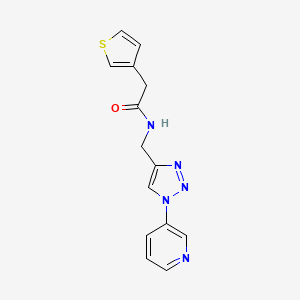 N-((1-(pyridin-3-yl)-1H-1,2,3-triazol-4-yl)methyl)-2-(thiophen-3-yl)acetamide