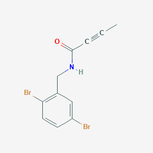 N-[(2,5-dibromophenyl)methyl]but-2-ynamide