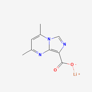 molecular formula C9H8LiN3O2 B2648316 Lithium(1+) ion 2,4-dimethylimidazo[1,5-a]pyrimidine-8-carboxylate CAS No. 2230803-44-6