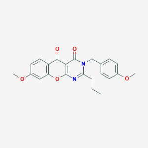 8-methoxy-3-(4-methoxybenzyl)-2-propyl-3H-chromeno[2,3-d]pyrimidine-4,5-dione
