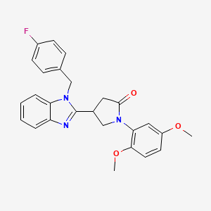 1-(2,5-dimethoxyphenyl)-4-[1-(4-fluorobenzyl)-1H-benzimidazol-2-yl]pyrrolidin-2-one