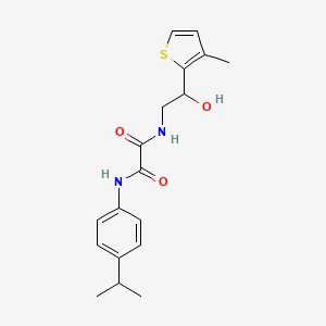 molecular formula C18H22N2O3S B2648359 N-[2-hydroxy-2-(3-methylthiophen-2-yl)ethyl]-N'-[4-(propan-2-yl)phenyl]ethanediamide CAS No. 1351635-35-2