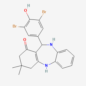 6-(3,5-dibromo-4-hydroxyphenyl)-9,9-dimethyl-6,8,10,11-tetrahydro-5H-benzo[b][1,4]benzodiazepin-7-one