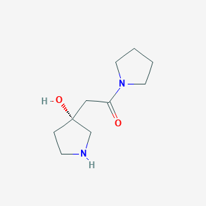 2-(3-Hydroxypyrrolidin-3-yl)-1-(pyrrolidin-1-yl)ethan-1-one