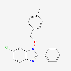 6-chloro-1-[(4-methylbenzyl)oxy]-2-phenyl-1H-1,3-benzimidazole