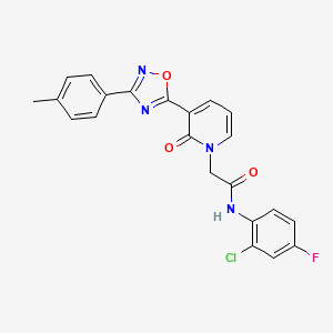N-(2-chloro-4-fluorophenyl)-2-(2-oxo-3-(3-(p-tolyl)-1,2,4-oxadiazol-5-yl)pyridin-1(2H)-yl)acetamide