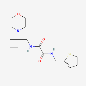molecular formula C16H23N3O3S B2648392 N-{[1-(morpholin-4-yl)cyclobutyl]methyl}-N'-[(thiophen-2-yl)methyl]ethanediamide CAS No. 2380188-74-7