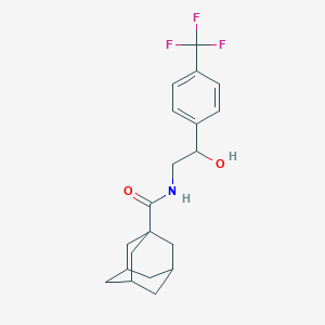 molecular formula C20H24F3NO2 B2648406 N-{2-hydroxy-2-[4-(trifluoromethyl)phenyl]ethyl}adamantane-1-carboxamide CAS No. 1351641-68-3