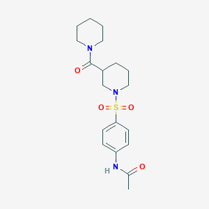 molecular formula C19H27N3O4S B264841 N-(4-{[3-(piperidin-1-ylcarbonyl)piperidin-1-yl]sulfonyl}phenyl)acetamide 
