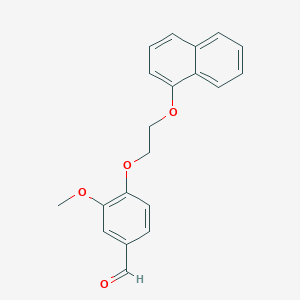 B2648418 3-Methoxy-4-(2-naphthalen-1-yloxyethoxy)benzaldehyde CAS No. 864664-69-7