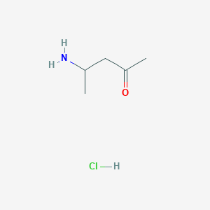 molecular formula C5H12ClNO B2648419 4-Aminopentan-2-one hydrochloride CAS No. 18920-74-6; 19010-87-8