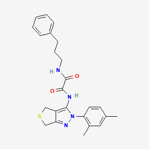 molecular formula C24H26N4O2S B2648428 N-[2-(2,4-dimethylphenyl)-2H,4H,6H-thieno[3,4-c]pyrazol-3-yl]-N'-(3-phenylpropyl)ethanediamide CAS No. 899952-44-4