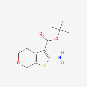 molecular formula C12H17NO3S B2648442 2-Amino-4,7-dihydro-5H-thieno[2,3-c]pyran-3-carboxylic acid tert-butyl ester CAS No. 243968-52-7