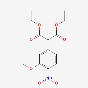 molecular formula C14H17NO7 B2648445 Diethyl 2-(3-methoxy-4-nitrophenyl)malonate CAS No. 1374575-51-5