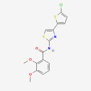 molecular formula C16H13ClN2O3S2 B2648485 N-[4-(5-chlorothiophen-2-yl)-1,3-thiazol-2-yl]-2,3-dimethoxybenzamide CAS No. 896010-83-6
