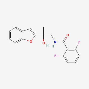 molecular formula C18H15F2NO3 B2648504 N-[2-(1-benzofuran-2-yl)-2-hydroxypropyl]-2,6-difluorobenzamide CAS No. 2034545-37-2