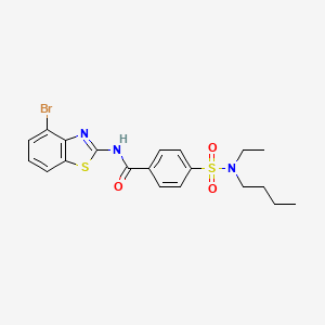 molecular formula C20H22BrN3O3S2 B2648530 N-(4-bromo-1,3-benzothiazol-2-yl)-4-[butyl(ethyl)sulfamoyl]benzamide CAS No. 892852-73-2