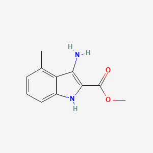 molecular formula C11H12N2O2 B2648540 methyl 3-amino-4-methyl-1H-indole-2-carboxylate CAS No. 890093-51-3
