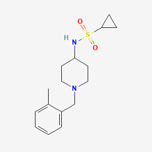 molecular formula C16H24N2O2S B2648618 N-{1-[(2-methylphenyl)methyl]piperidin-4-yl}cyclopropanesulfonamide CAS No. 2415462-89-2