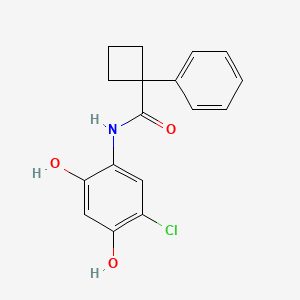 molecular formula C17H16ClNO3 B2648649 N-(5-chloro-2,4-dihydroxyphenyl)-1-phenylcyclobutane-1-carboxamide CAS No. 1436798-56-9