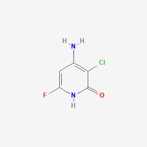 molecular formula C5H4ClFN2O B2648726 4-amino-3-chloro-6-fluoropyridin-2-ol CAS No. 1824299-22-0