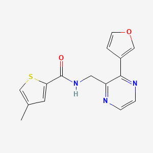 molecular formula C15H13N3O2S B2648826 N-((3-(furan-3-yl)pyrazin-2-yl)methyl)-4-methylthiophene-2-carboxamide CAS No. 2034394-40-4