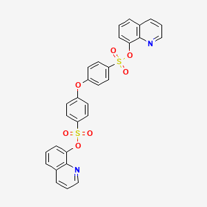 molecular formula C30H20N2O7S2 B2648828 Quinolin-8-yl 4-{4-[(quinolin-8-yloxy)sulfonyl]phenoxy}benzene-1-sulfonate CAS No. 2361709-73-9