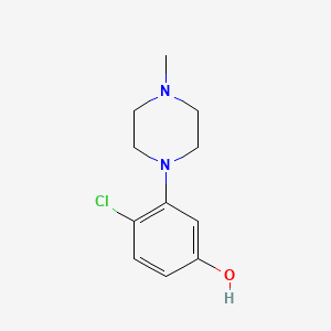 molecular formula C11H15ClN2O B2648831 4-Chloro-3-(4-methylpiperazin-1-yl)phenol CAS No. 177489-11-1