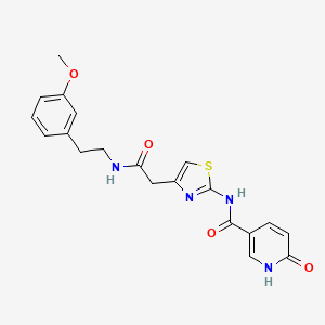 molecular formula C20H20N4O4S B2648841 N-(4-(2-((3-methoxyphenethyl)amino)-2-oxoethyl)thiazol-2-yl)-6-oxo-1,6-dihydropyridine-3-carboxamide CAS No. 946259-18-3