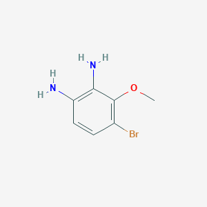 molecular formula C7H9BrN2O B2648876 4-Bromo-3-methoxybenzene-1,2-diamine CAS No. 1162696-92-5