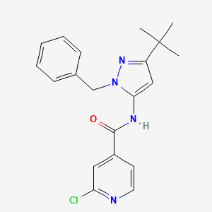 molecular formula C20H21ClN4O B2648881 N-(1-benzyl-3-tert-butyl-1H-pyrazol-5-yl)-2-chloropyridine-4-carboxamide CAS No. 1356743-39-9