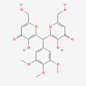 3-Hydroxy-2-[[3-hydroxy-6-(hydroxymethyl)-4-oxopyran-2-yl]-(3,4,5-trimethoxyphenyl)methyl]-6-(hydroxymethyl)pyran-4-one